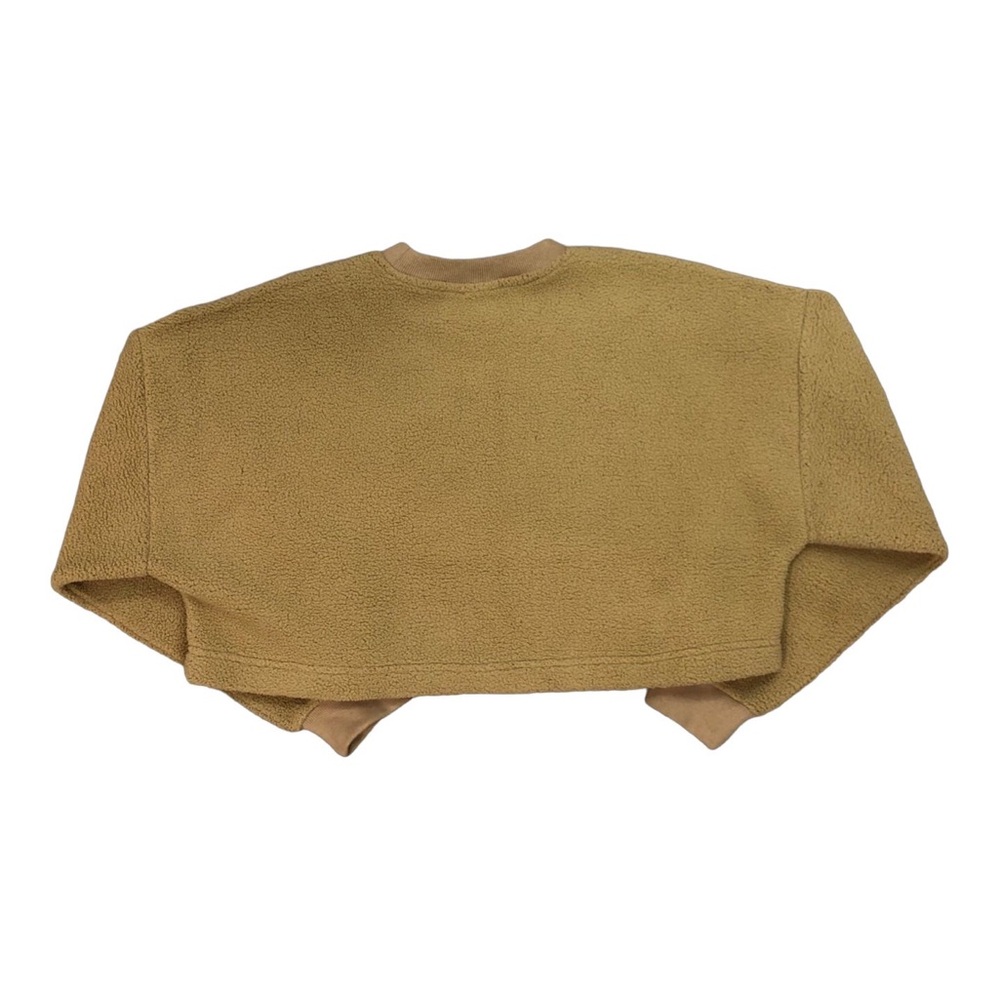 Aritzia Sunday Best Lupa Sweater Camel Small Teddy Fleece Cropped College Style - Picture 4 of 11